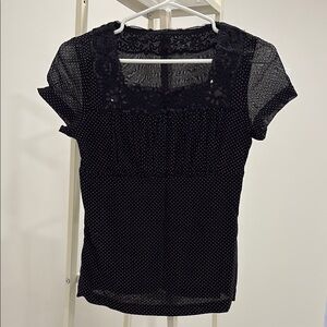 Elegant Black Lace Women's Top